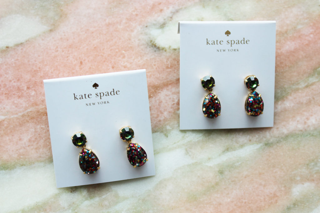 kate spade glitter earrings